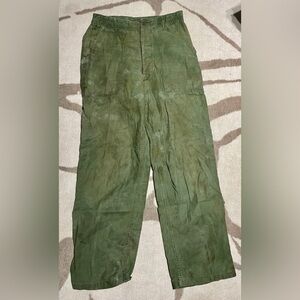Vintage 1961 Military Pants US Army Trousers Sateen OG 107 Size Medium 32 x 30